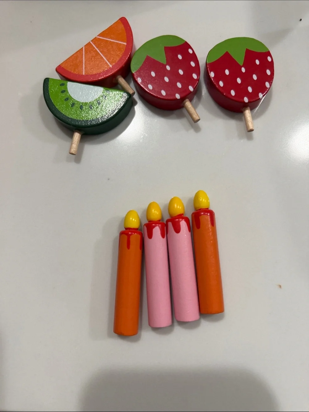 Toy wooden birthday cake - pretend play